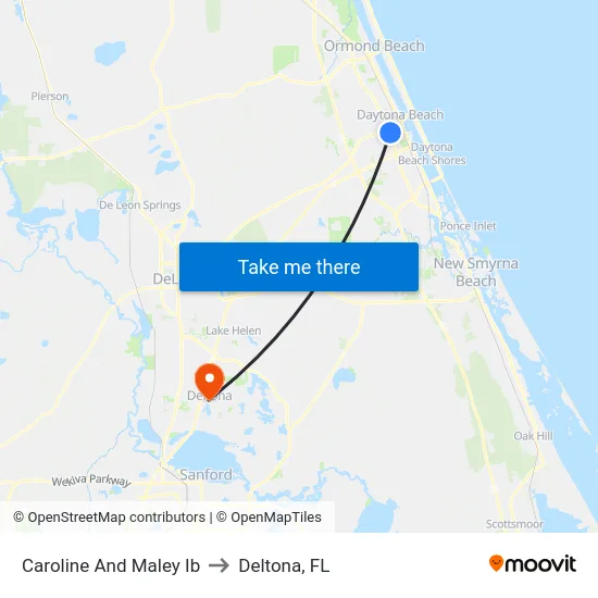Caroline And Maley Ib to Deltona, FL map