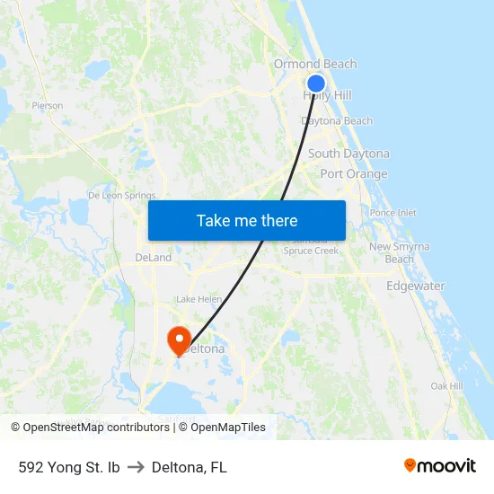 592 Yong St. Ib to Deltona, FL map