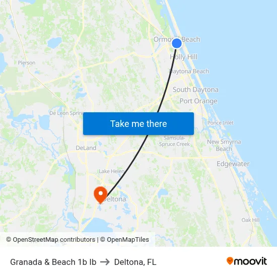 Granada & Beach 1b Ib to Deltona, FL map