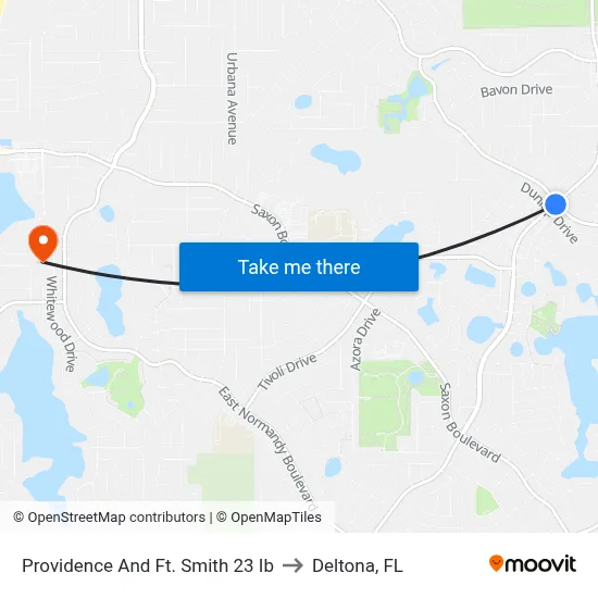 Providence And Ft. Smith 23 Ib to Deltona, FL map