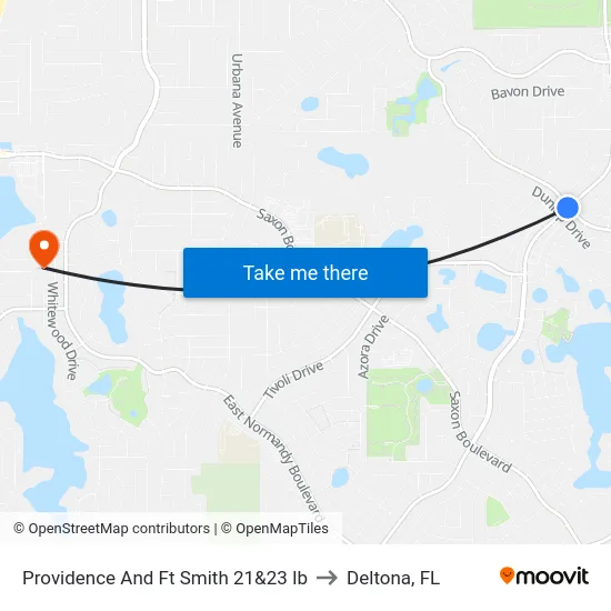 Providence And Ft Smith 21&23 Ib to Deltona, FL map