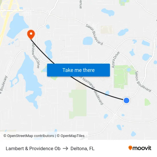 Lambert & Providence Ob to Deltona, FL map
