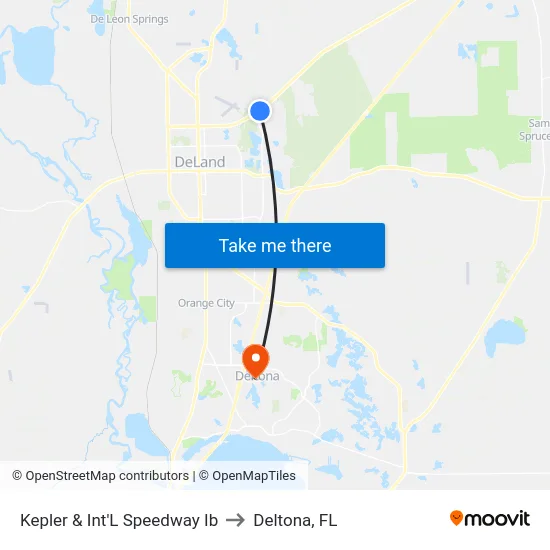 Kepler & Int'L Speedway Ib to Deltona, FL map