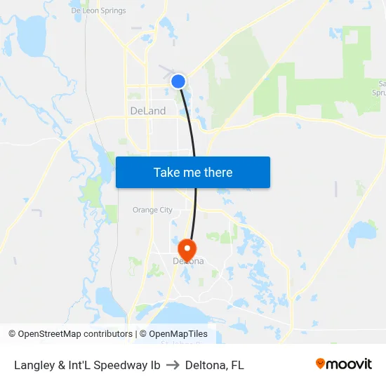 Langley & Int'L Speedway Ib to Deltona, FL map