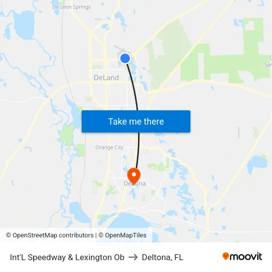Int'L Speedway & Lexington Ob to Deltona, FL map