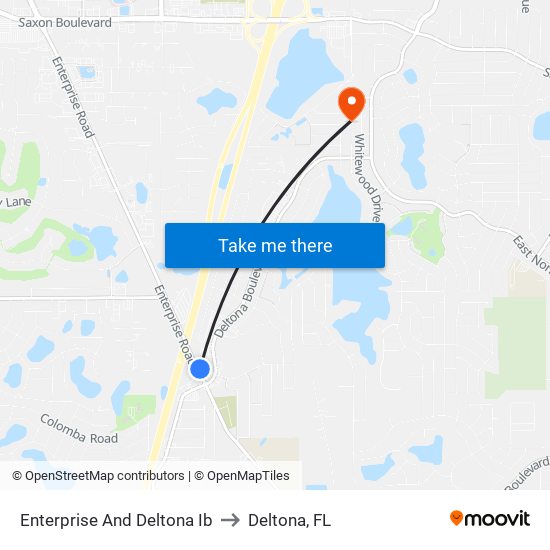 Enterprise And Deltona Ib to Deltona, FL map