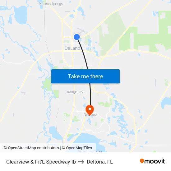 Clearview & Int'L Speedway  Ib to Deltona, FL map