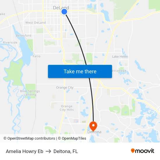 Amelia  Howry Eb to Deltona, FL map