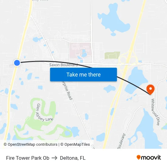Fire Tower Park Ob to Deltona, FL map