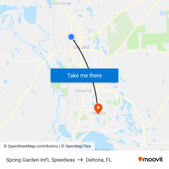 Spring Garden   Int'L Speedway to Deltona, FL map
