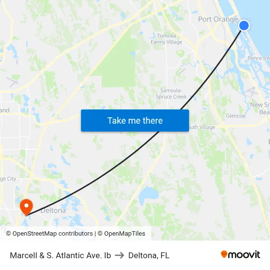 Marcell & S. Atlantic Ave. Ib to Deltona, FL map