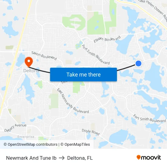 Newmark And Tune Ib to Deltona, FL map