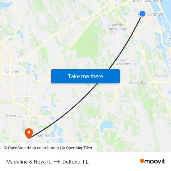 Madeline & Nova Ib to Deltona, FL map