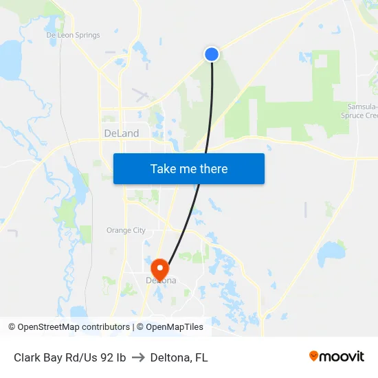 Clark Bay Rd/Us 92  Ib to Deltona, FL map