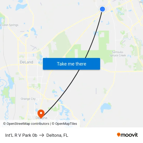Int'L R V Park 0b to Deltona, FL map