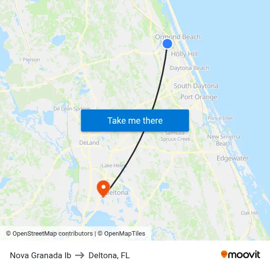 Nova Granada Ib to Deltona, FL map