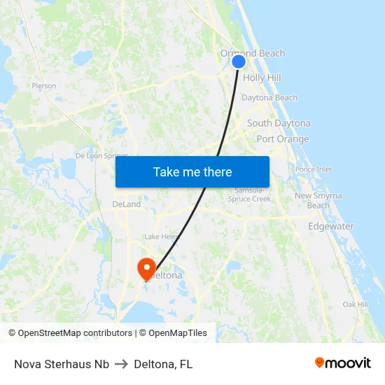 Nova   Sterhaus Nb to Deltona, FL map