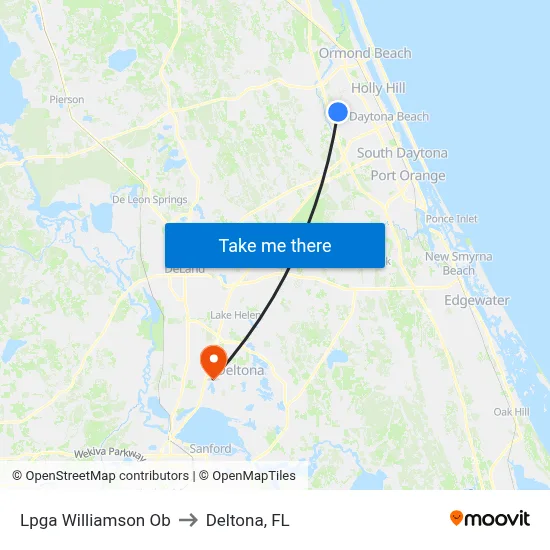 Lpga  Williamson Ob to Deltona, FL map