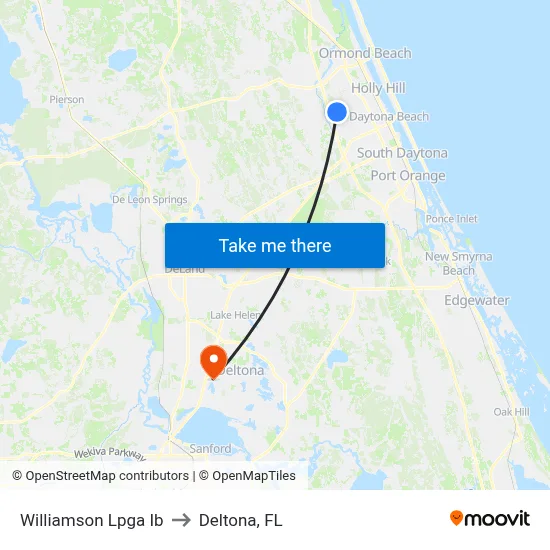 Williamson  Lpga Ib to Deltona, FL map