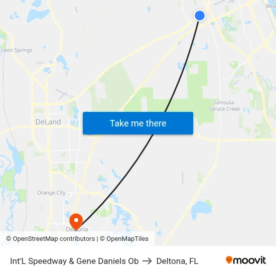 Int'L Speedway & Gene Daniels Ob to Deltona, FL map
