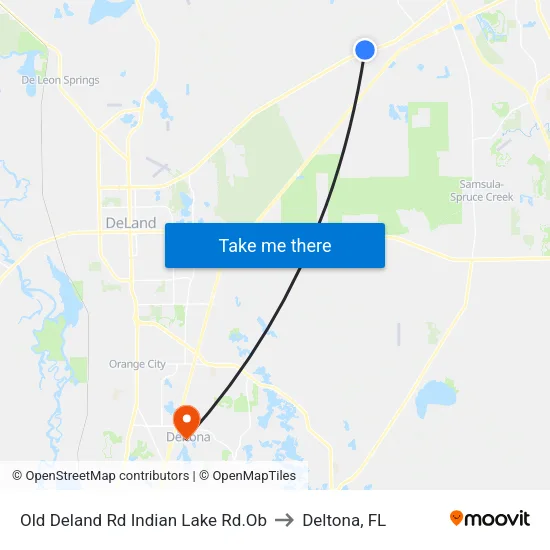 Old Deland Rd  Indian Lake Rd.Ob to Deltona, FL map