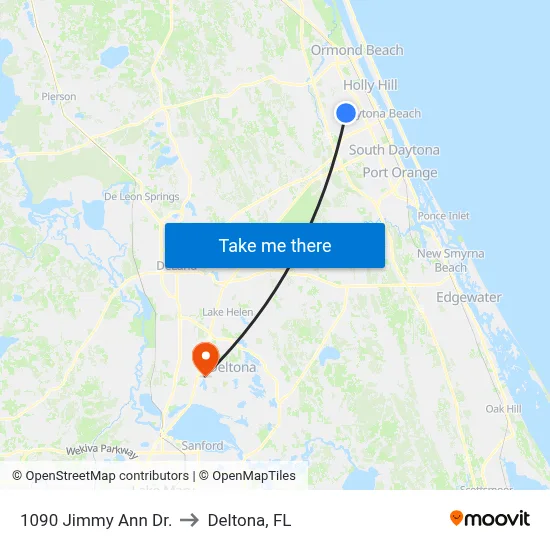 1090 Jimmy Ann Dr. to Deltona, FL map
