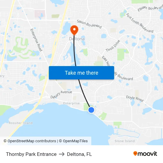 Thornby Park Entrance to Deltona, FL map