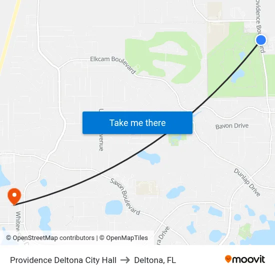 Providence  Deltona City Hall to Deltona, FL map