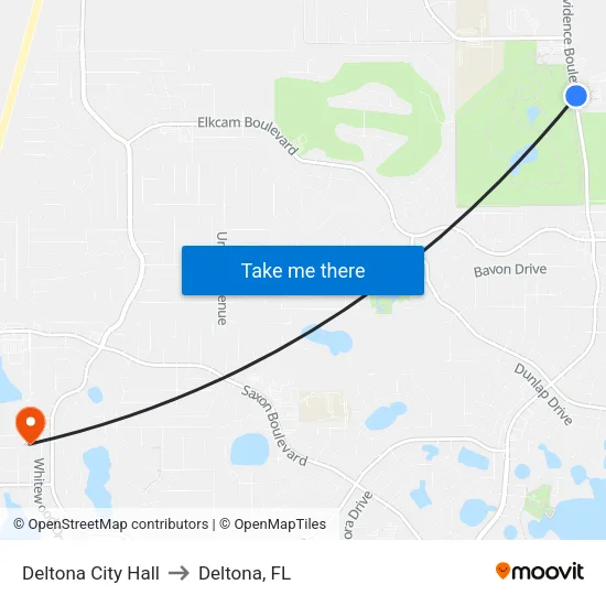 Deltona City Hall to Deltona, FL map