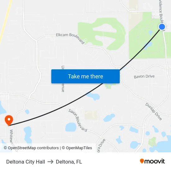 Deltona City Hall to Deltona, FL map
