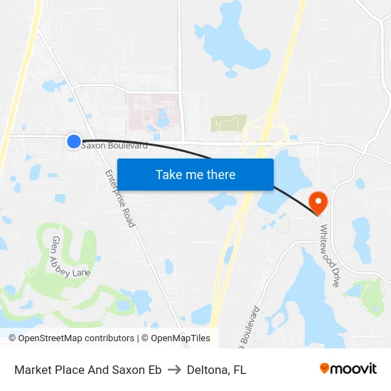 Market Place And Saxon Eb to Deltona, FL map