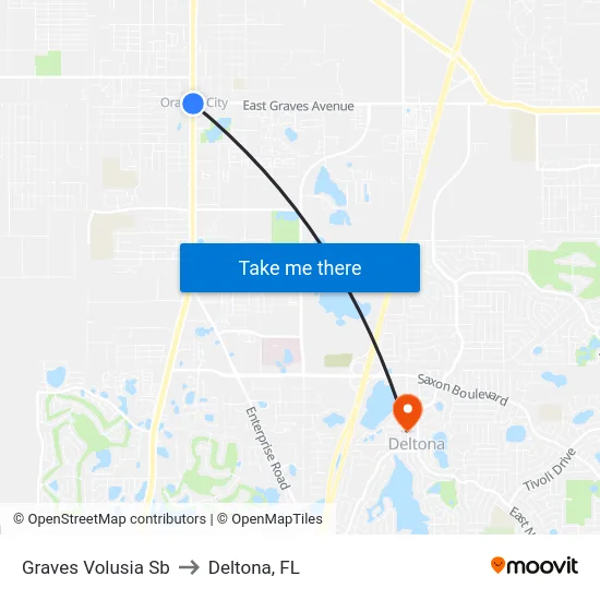 Graves  Volusia Sb to Deltona, FL map