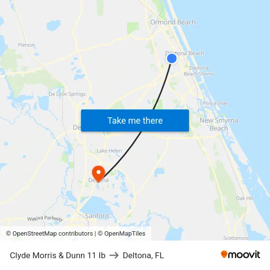 Clyde Morris & Dunn 11 Ib to Deltona, FL map