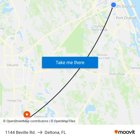 1144 Beville Rd. to Deltona, FL map