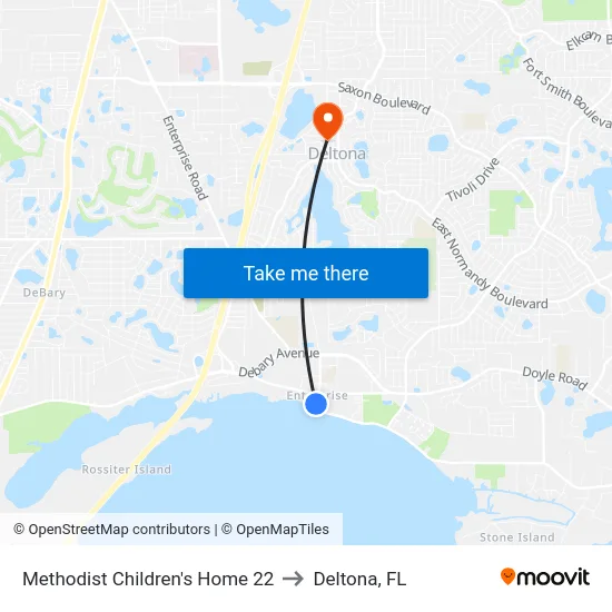 Methodist Children's Home 22 to Deltona, FL map
