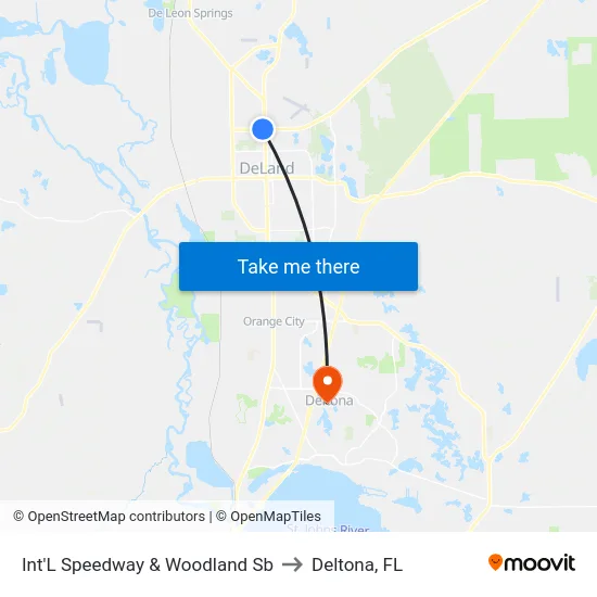 Int'L Speedway & Woodland Sb to Deltona, FL map