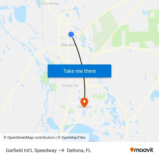 Garfield   Int'L Speedway to Deltona, FL map
