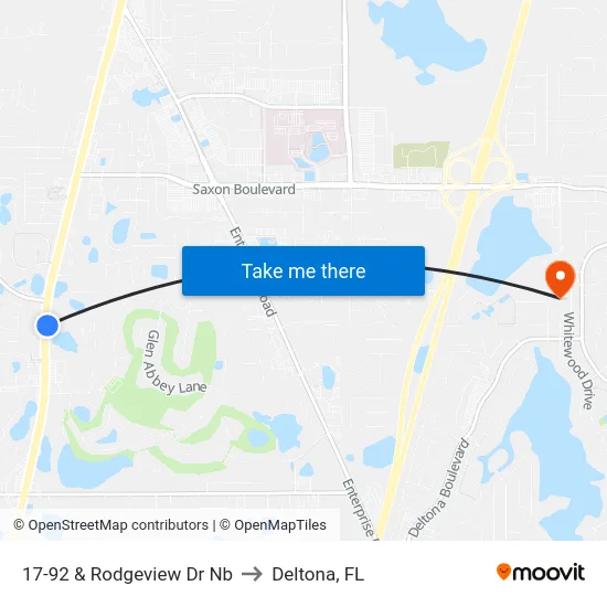 17-92 & Rodgeview Dr Nb to Deltona, FL map