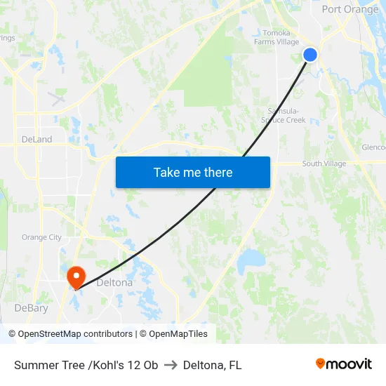 Summer Tree /Kohl's 12 Ob to Deltona, FL map