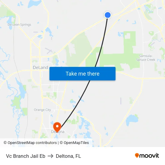 Vc Branch Jail Eb to Deltona, FL map