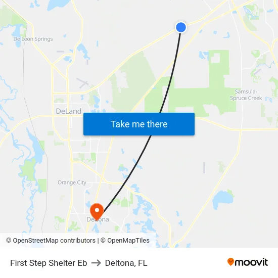 First Step Shelter Eb to Deltona, FL map