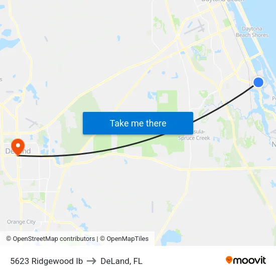 5623 Ridgewood Ib to DeLand, FL map