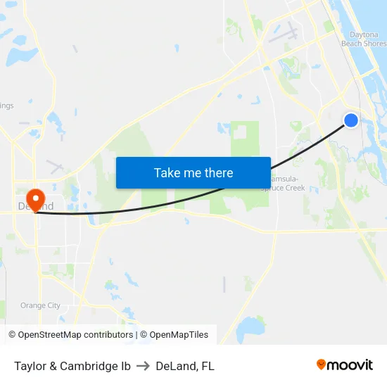 Taylor & Cambridge Ib to DeLand, FL map