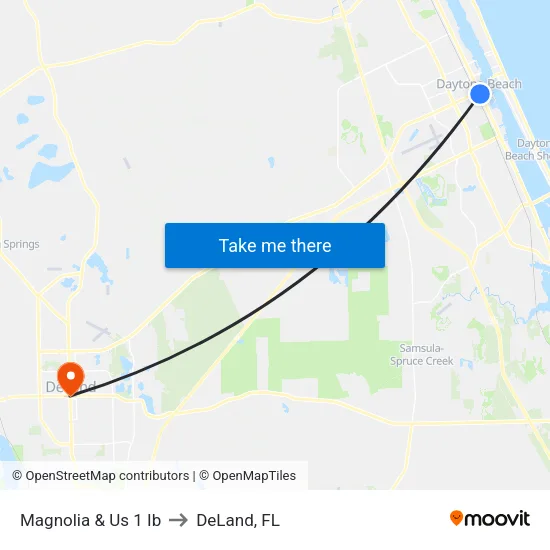 Magnolia & Us 1 Ib to DeLand, FL map