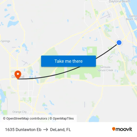 1635 Dunlawton Eb to DeLand, FL map