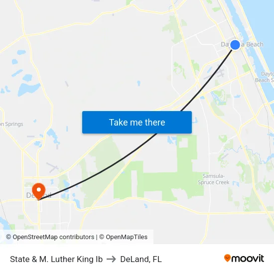 State & M. Luther King Ib to DeLand, FL map