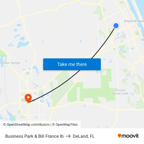 Business Park & Bill France Ib to DeLand, FL map