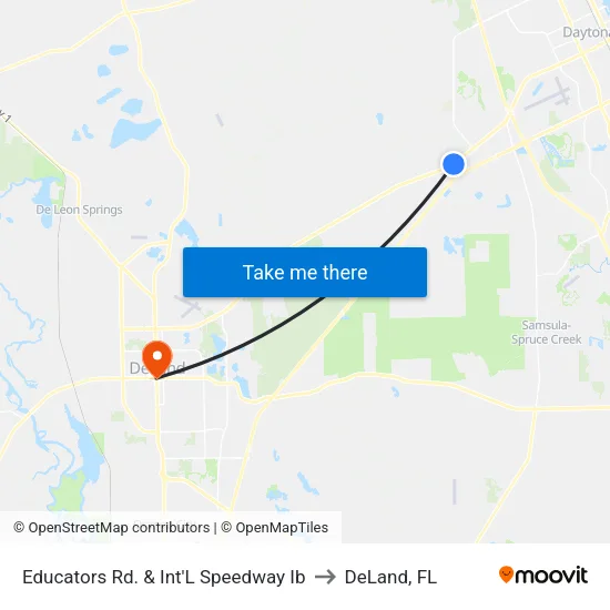 Educators Rd. & Int'L Speedway Ib to DeLand, FL map