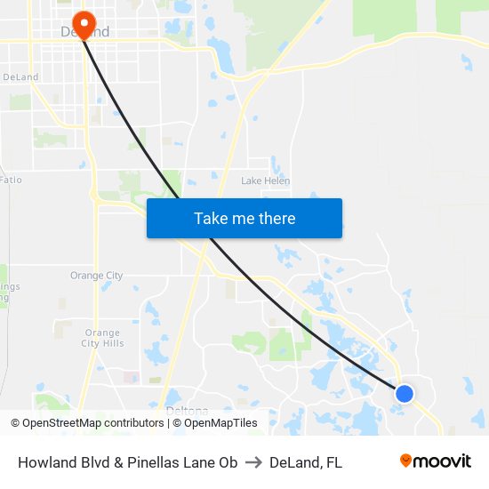 Howland Blvd & Pinellas Lane Ob to DeLand, FL map