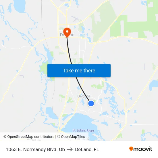 1063 E. Normandy Blvd. Ob to DeLand, FL map
